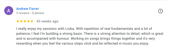 Andrew Farrer public Google review screenshot